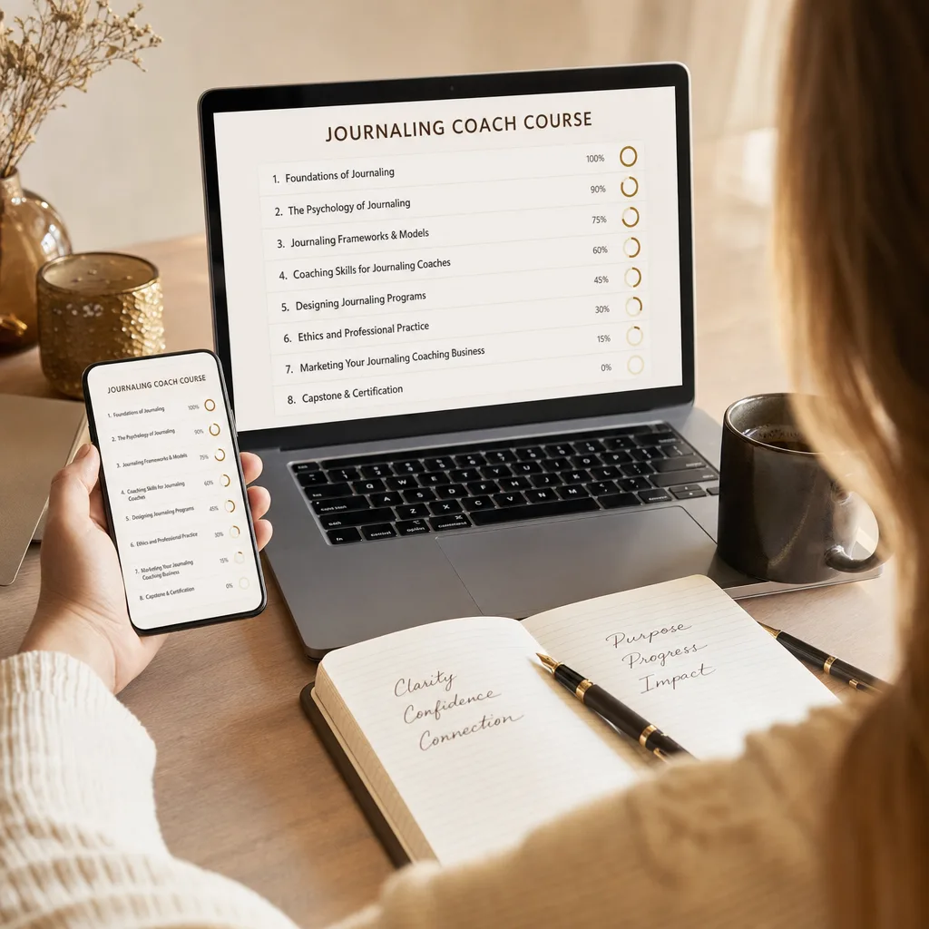 The complete course: 8 modules and 42 lessons in the Inkwell platform