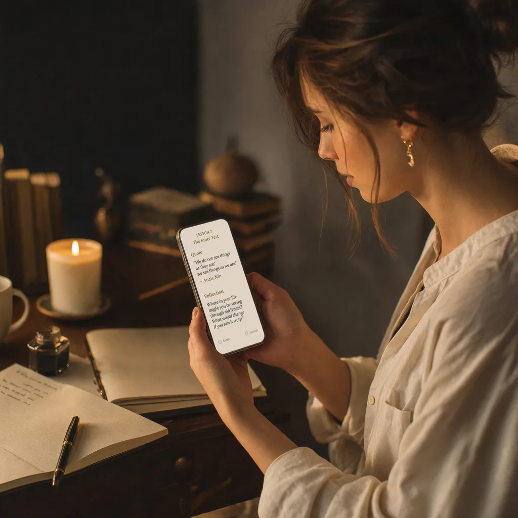 Read the lessons on your phone